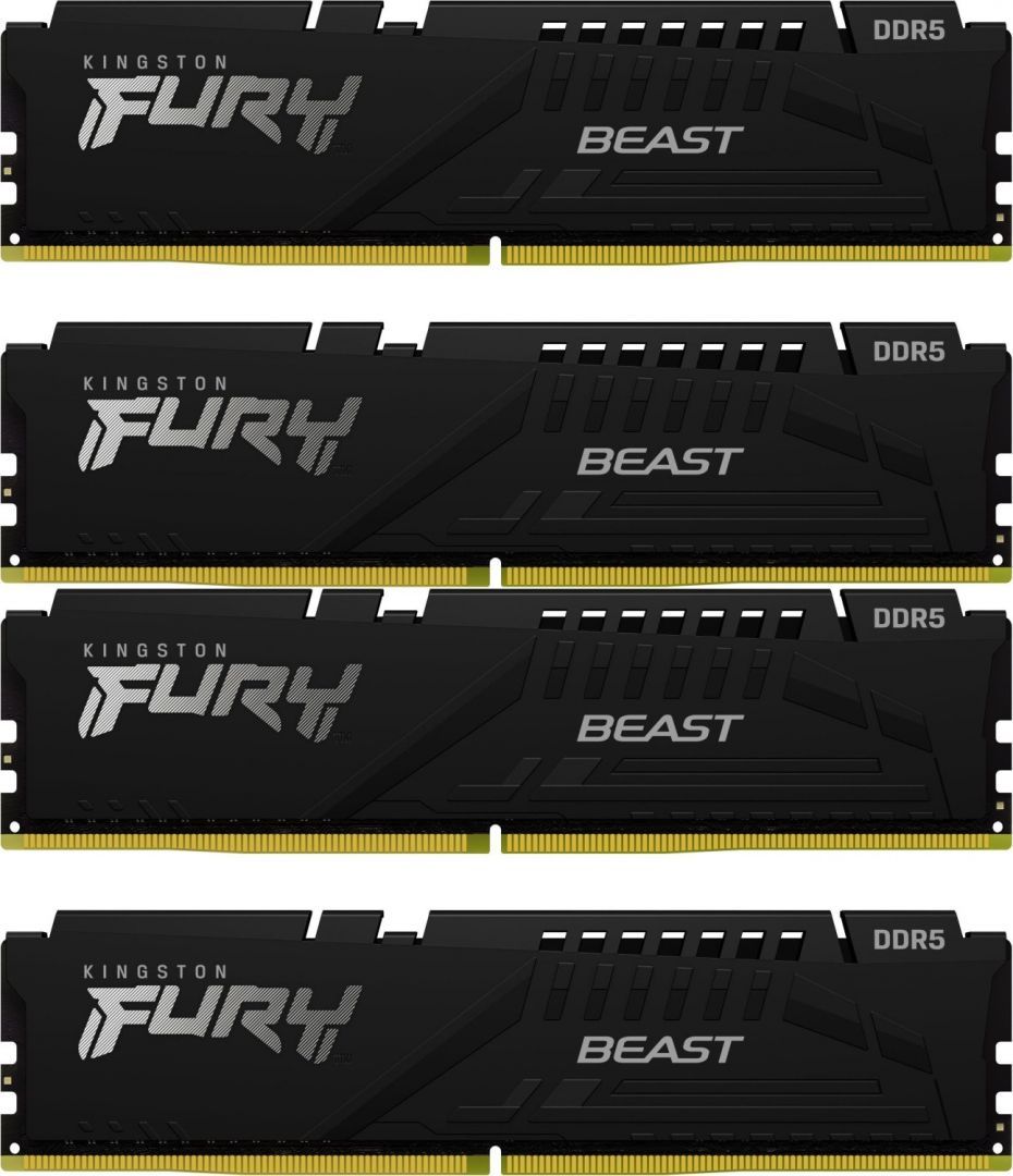 Kingston 64GB 5200Mhz Kit(4x16GB) Fury Beast Black Kingston 64GB 5200Mhz Kit(4x16GB) Fury Beast Black