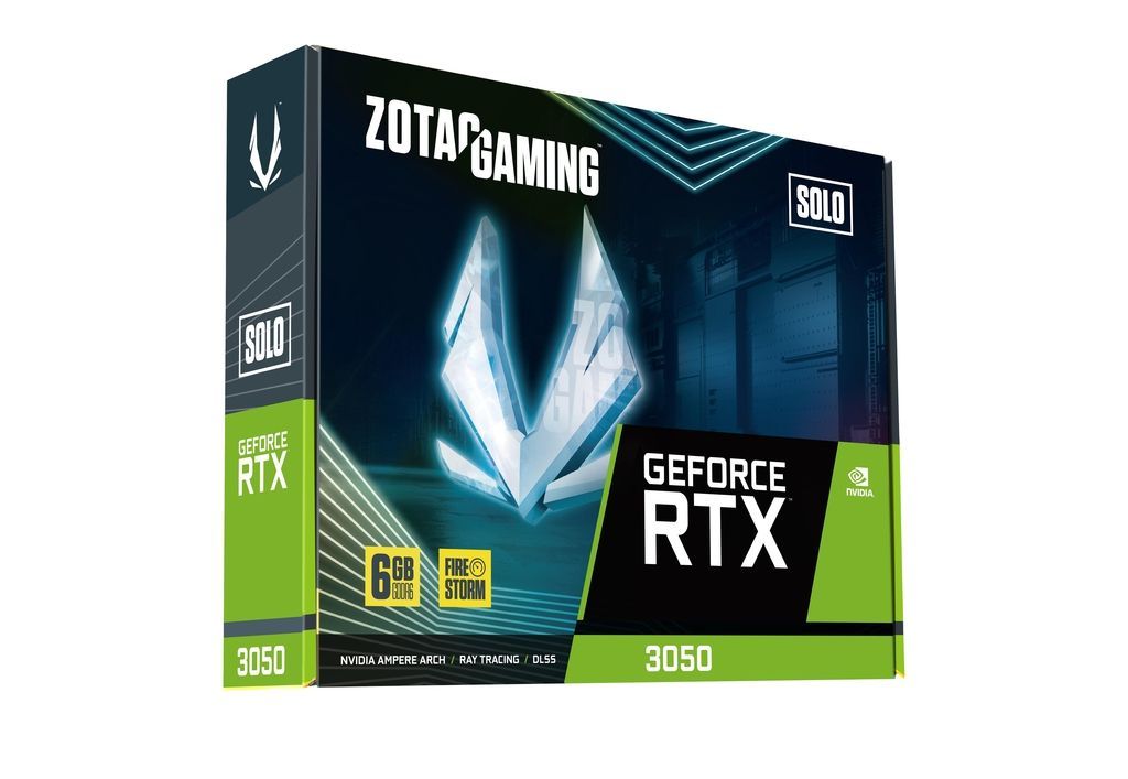 Zotac GeForce RTX3050 6GB DDR6 Solo Zotac GeForce RTX3050 6GB DDR6 Solo