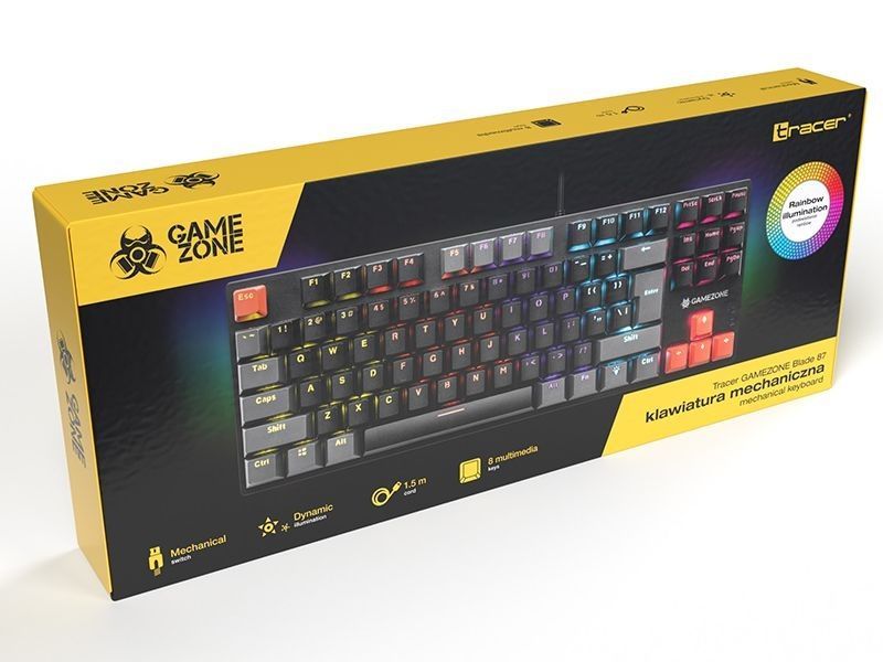 Tracer GameZone Blade 87 RGB Mechanical Keyboard Black US Tracer GameZone Blade 87 RGB Mechanical Keyboard Black US