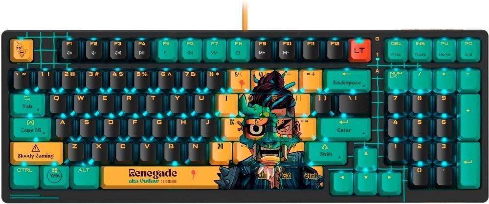 A4-Tech Bloody AT98 RGB Renegade Gaming Keyboard Black US A4-Tech Bloody AT98 RGB Renegade Gaming Keyboard Black US