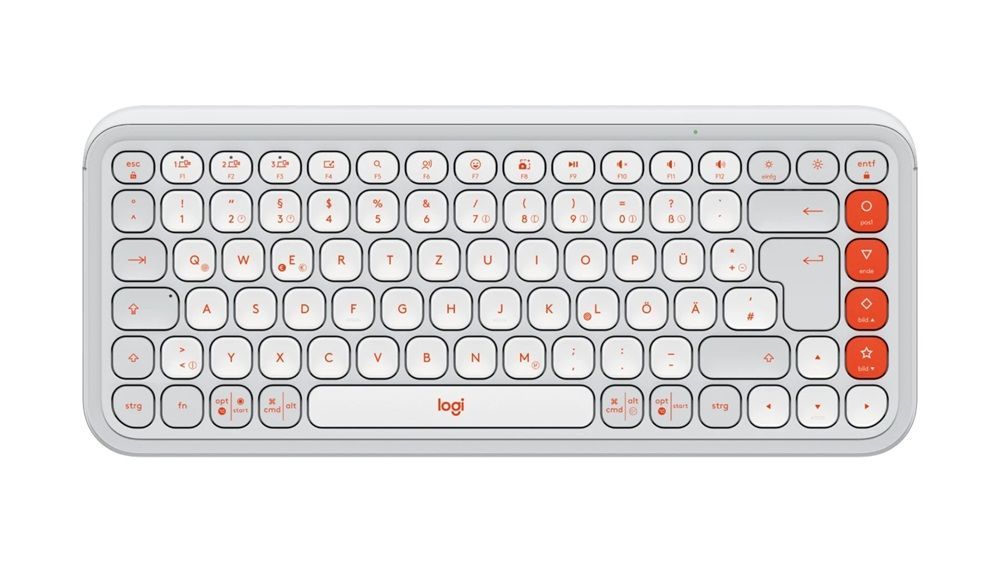 Logitech Pop Icon Wireless Keyboard Off White/Orange US Logitech Pop Icon Wireless Keyboard Off White/Orange US