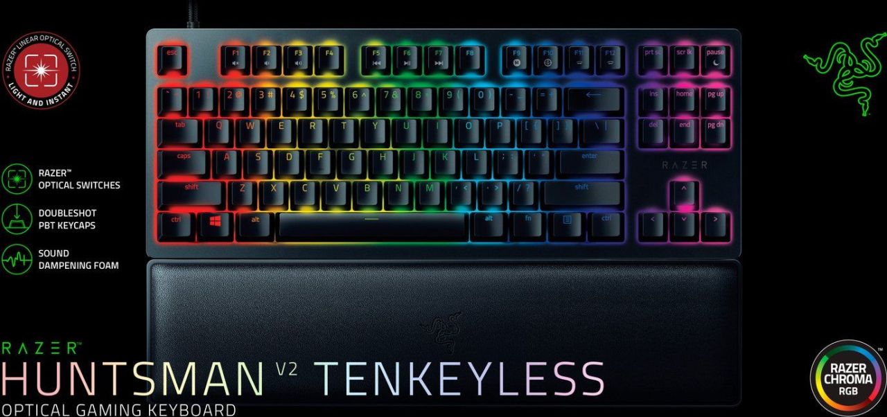 Razer Huntsman V2 Mechanical Gaming Keyboard Black UK Razer Huntsman V2 Mechanical Gaming Keyboard Black UK