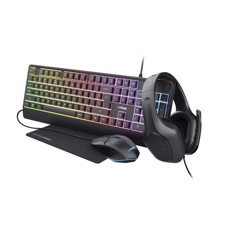 Trust GXT792 Quadrox 4in1 Gamer bundle Black HU Trust GXT792 Quadrox 4in1 Gamer bundle Black HU