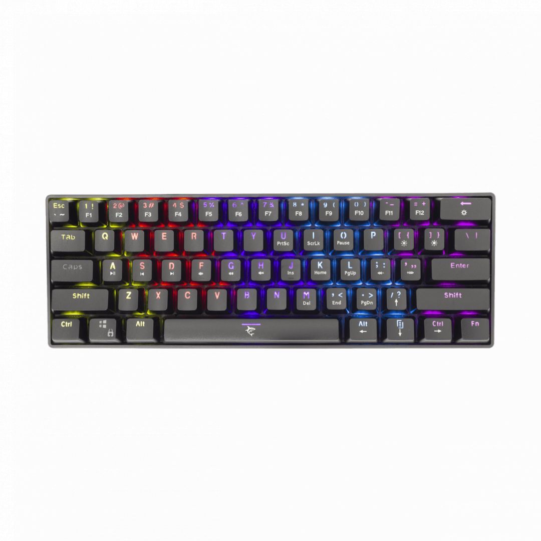 White Shark GK-2022B Shinobi Red Switches Mechanical 60% Gaming Keyboard Black US White Shark GK-2022B Shinobi Red Switches Mechanical 60% Gaming Keyboard Black US