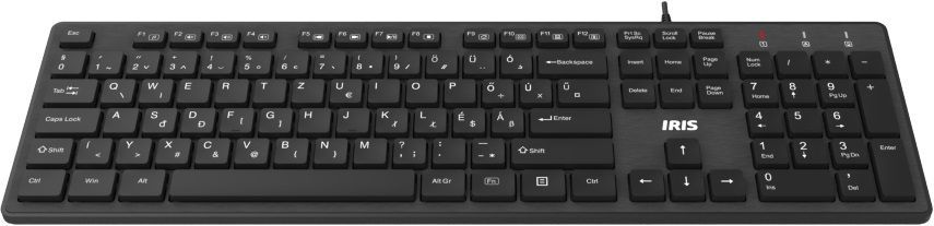 IRIS B-23 USB Slim billentyűzet Black HU IRIS B-23 USB Slim billentyűzet Black HU