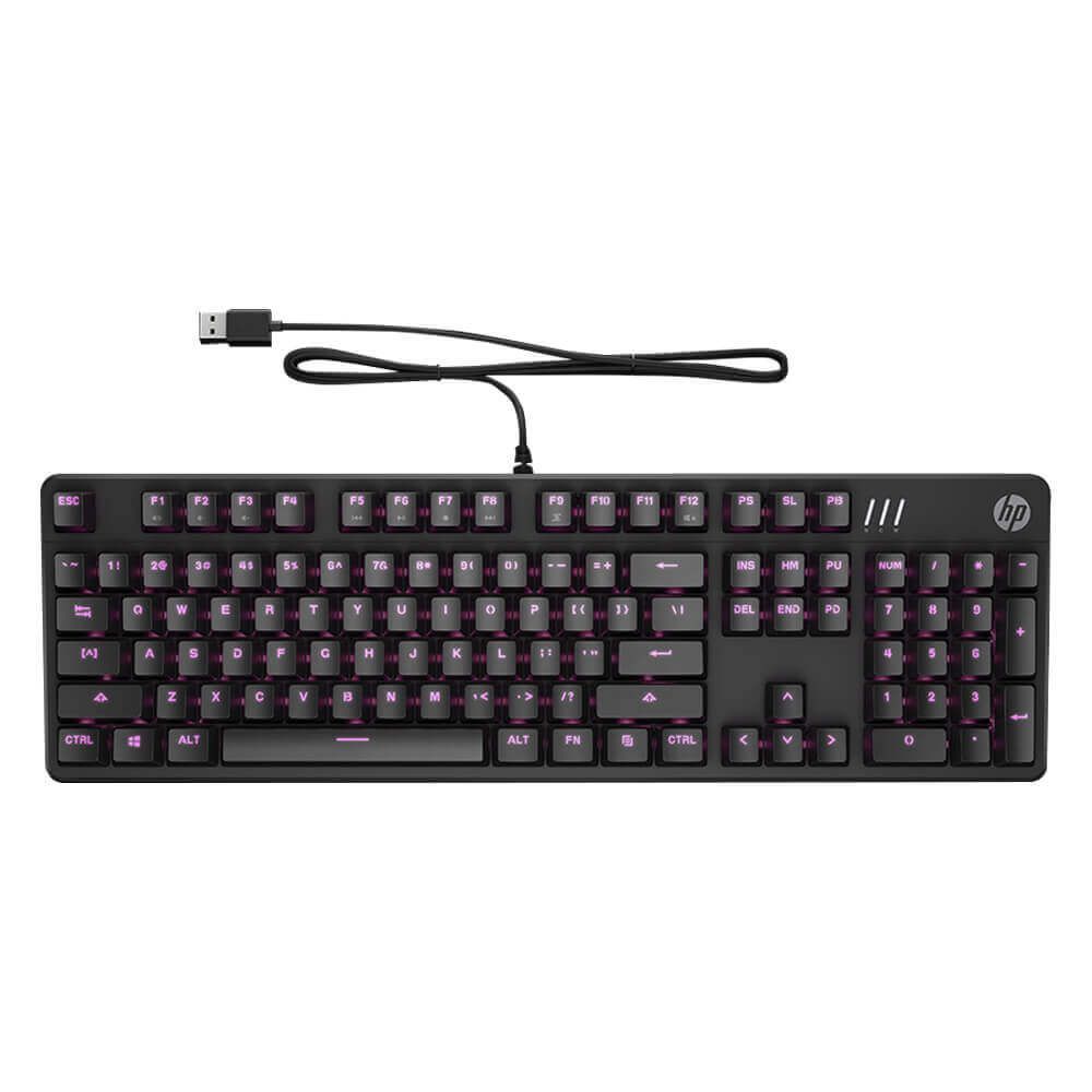 HP Pavilion 550 Wired Gamer RGB Red Mechanical Keyboard Black US HP Pavilion 550 Wired Gamer RGB Red Mechanical Keyboard Black US