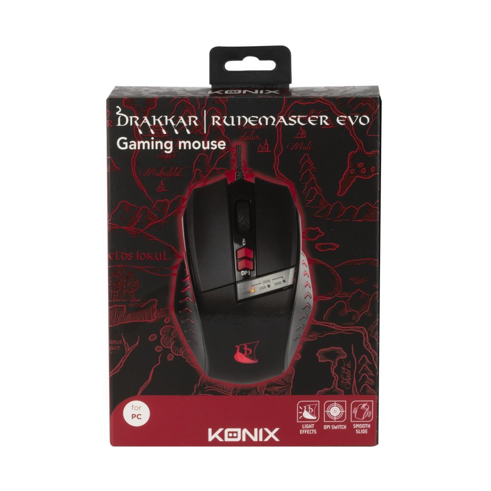 KONIX Drakkar Runemaster Evo Gaming mouse Black KONIX Drakkar Runemaster Evo Gaming mouse Black