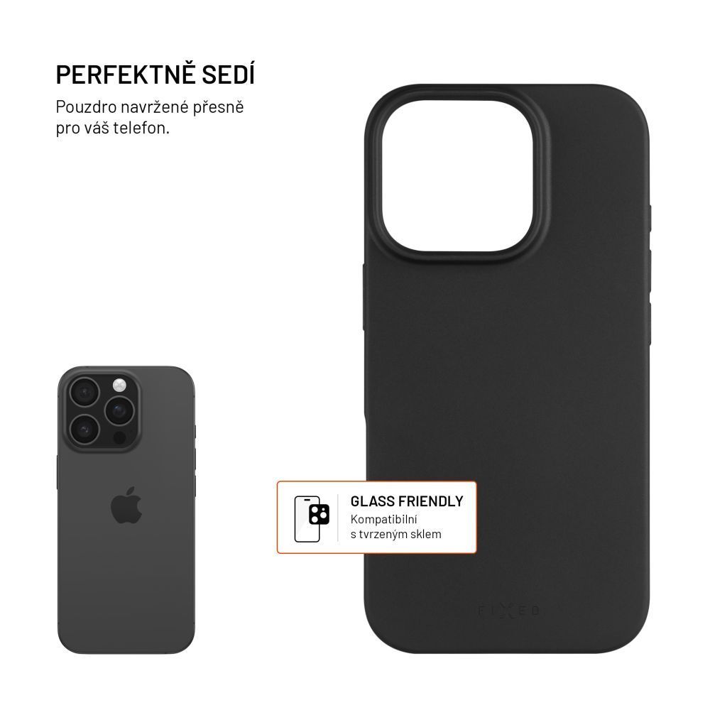 FIXED ReStory TPU tok Apple iPhone 16 Pro készülékhez, fekete FIXED ReStory TPU tok Apple iPhone 16 Pro készülékhez, fekete