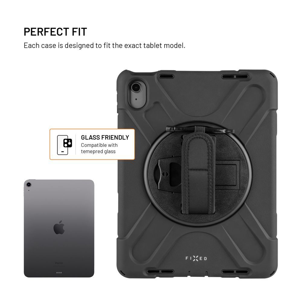 FIXED masszív tablet tok Apple iPad 10,9" (2022)/iPad 11" (2025) készülékhez, fekete