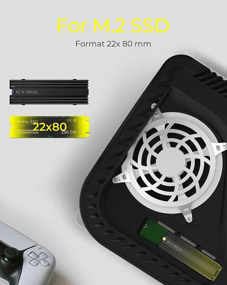 Raidsonic IcyBox IB-M2HS-PS5 Heat sink for PlayStation 5