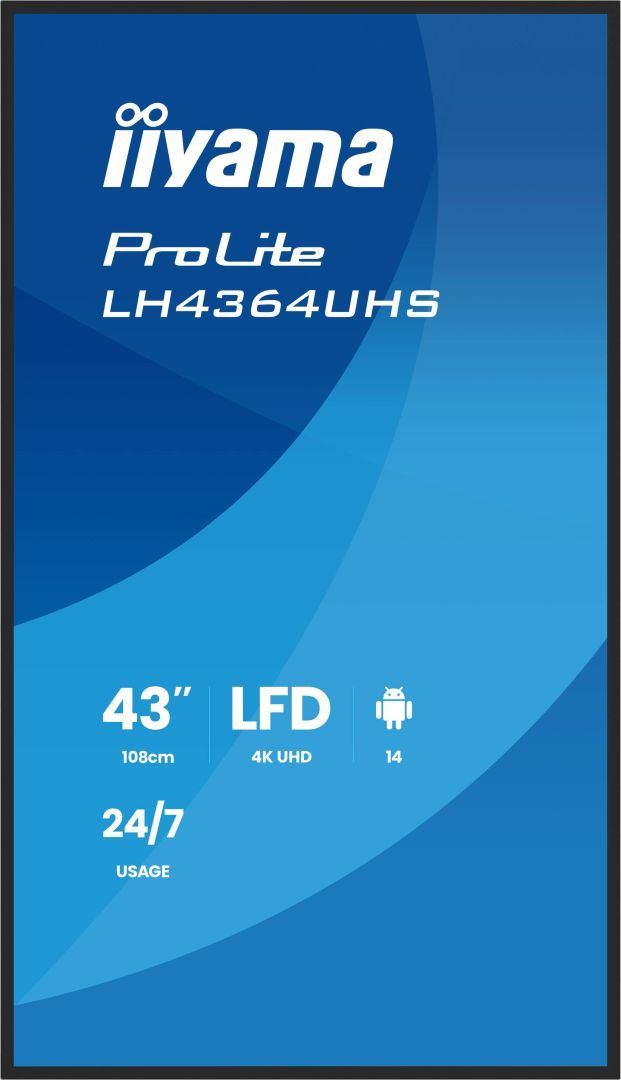 iiyama 43" ProLite LH4364UHS-B1AG IPS LED Display iiyama 43" ProLite LH4364UHS-B1AG IPS LED Display