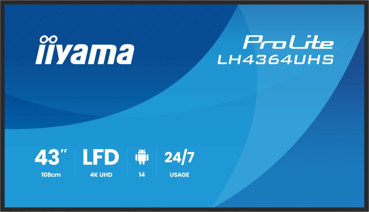 iiyama 43" ProLite LH4364UHS-B1AG IPS LED Display iiyama 43" ProLite LH4364UHS-B1AG IPS LED Display