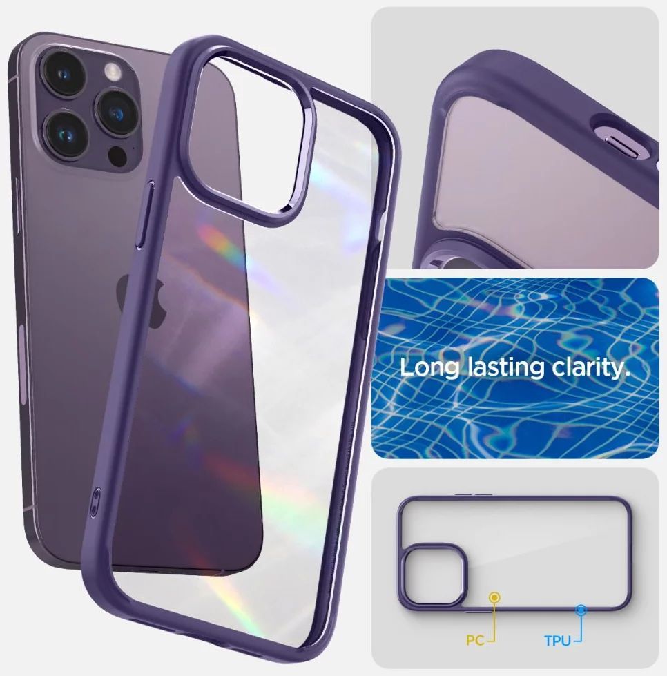 Spigen Ultra Hybrid iPhone 14 Pro Deep Purple Spigen Ultra Hybrid iPhone 14 Pro Deep Purple