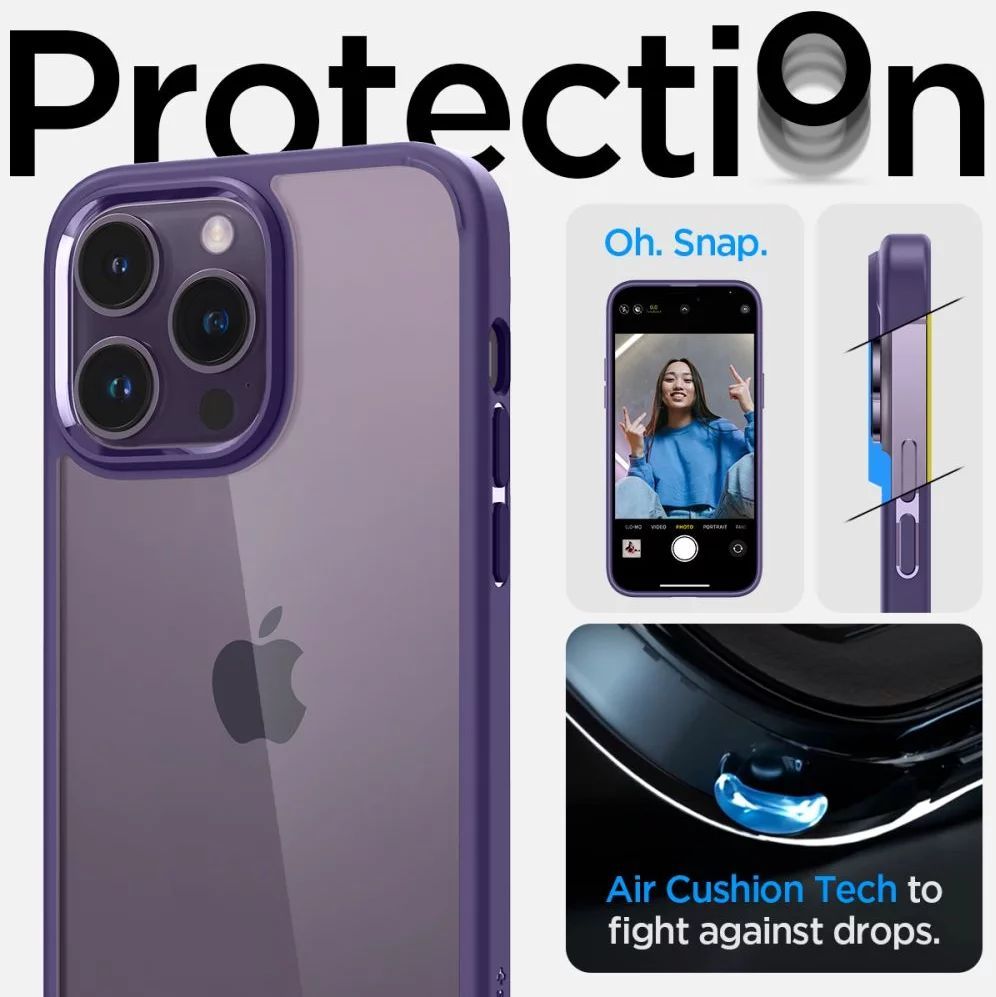 Spigen Ultra Hybrid iPhone 14 Pro Deep Purple Spigen Ultra Hybrid iPhone 14 Pro Deep Purple