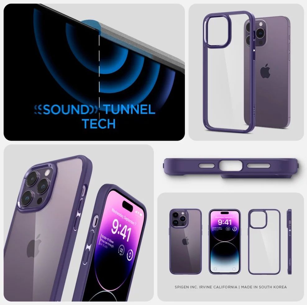 Spigen Ultra Hybrid iPhone 14 Pro Deep Purple Spigen Ultra Hybrid iPhone 14 Pro Deep Purple