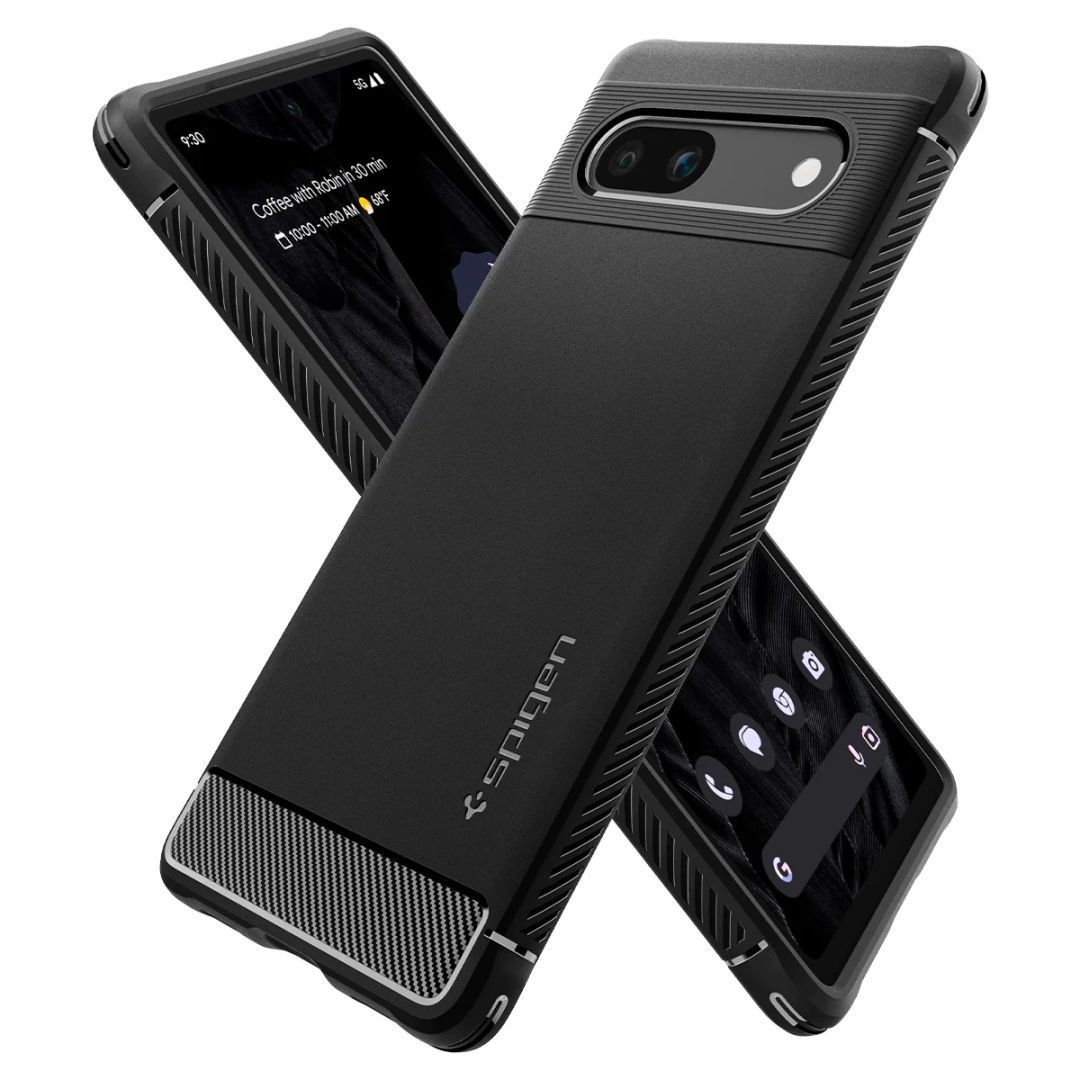 Spigen Pixel 7a Case Rugged Armor Black Spigen Pixel 7a Case Rugged Armor Black
