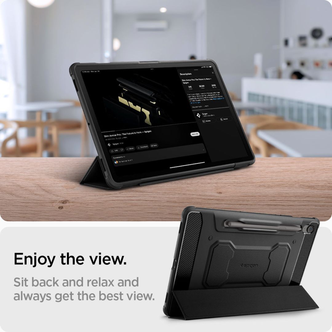 Spigen Rugged Armor Pro for Samsung Galaxy Tab S10 FE+ Black