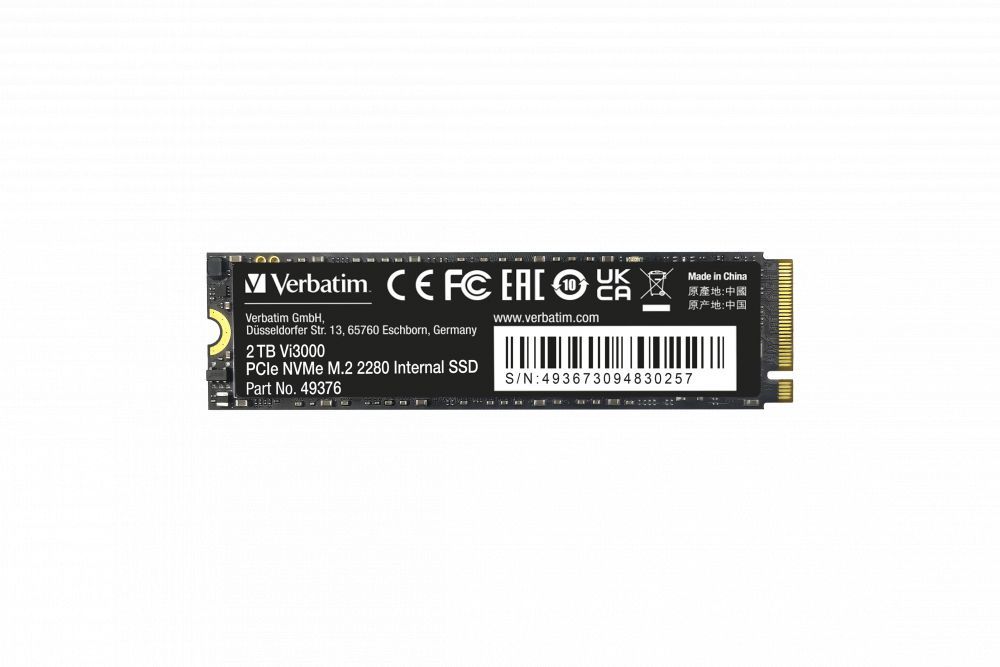 Verbatim 2TB M.2 2280 NVMe Vi3000 Verbatim 2TB M.2 2280 NVMe Vi3000