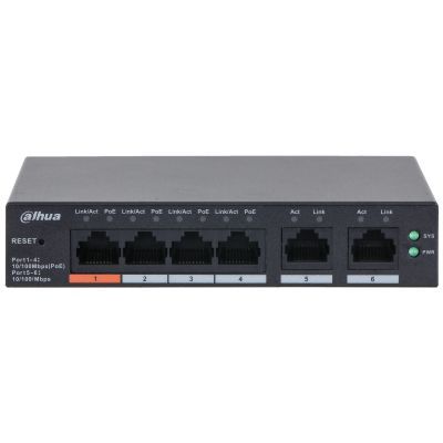 Dahua CS4006-4ET2ET-60 6-Port Cloud Managed Desktop Switch with 4-Port PoE