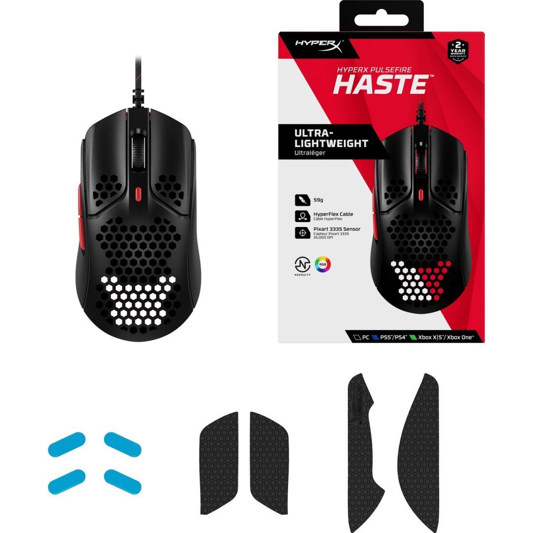 Kingston HyperX Pulsefire Haste Gaming Mouse Black/Red Kingston HyperX Pulsefire Haste Gaming Mouse Black/Red