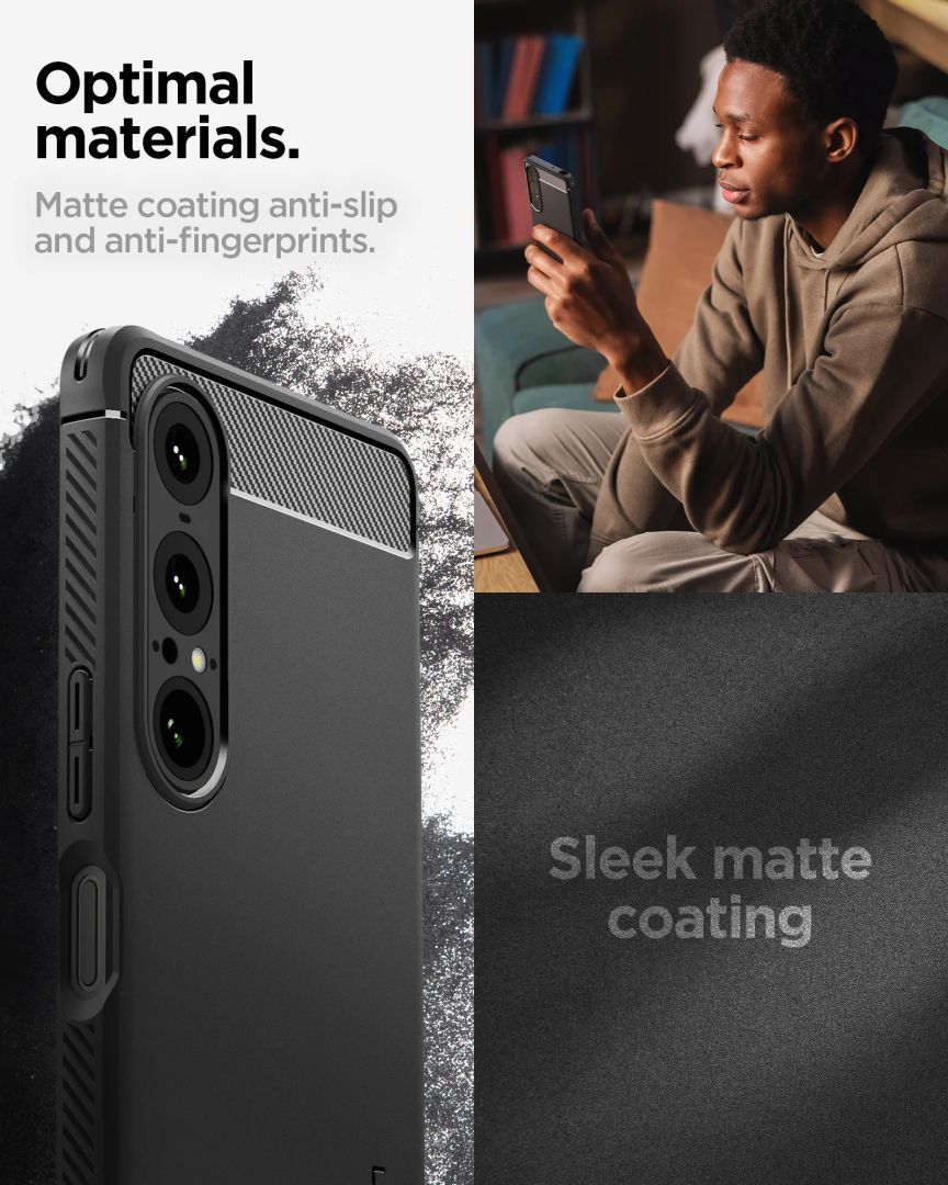 Spigen Rugged Armor case for Sony Xperia 10 VII Matte Black Spigen Rugged Armor case for Sony Xperia 10 VII Matte Black