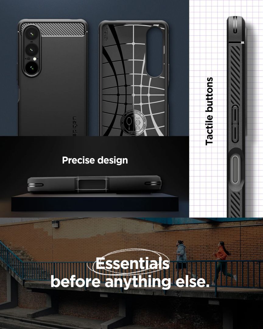 Spigen Rugged Armor case for Sony Xperia 10 VII Matte Black Spigen Rugged Armor case for Sony Xperia 10 VII Matte Black