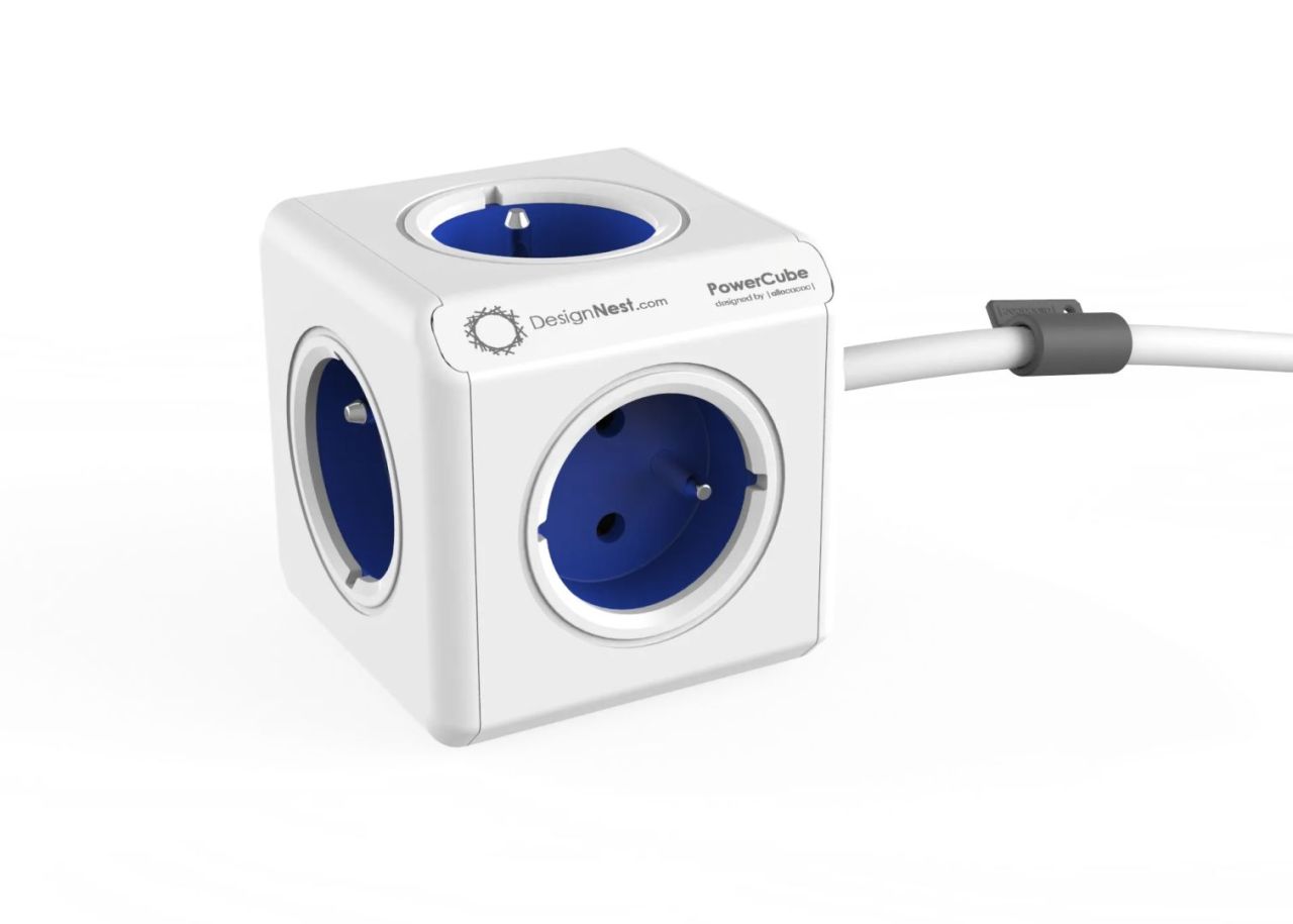 Allocacoc PowerCube Extended 1,5m White/Blue