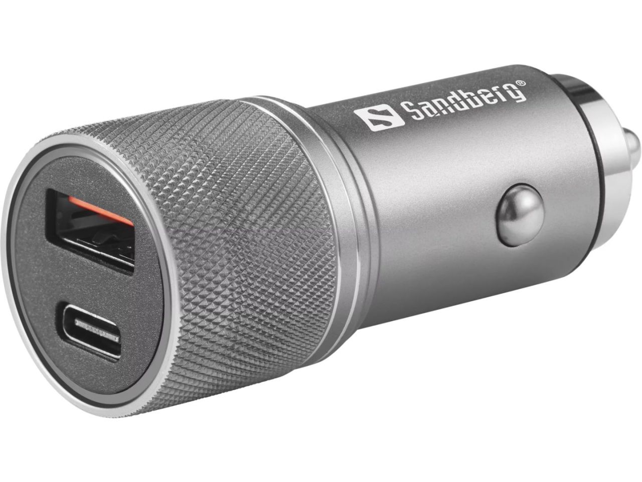 Sandberg Car Charger 1xQC3.0+1xUSBC 48W Grey Sandberg Car Charger 1xQC3.0+1xUSBC 48W Grey