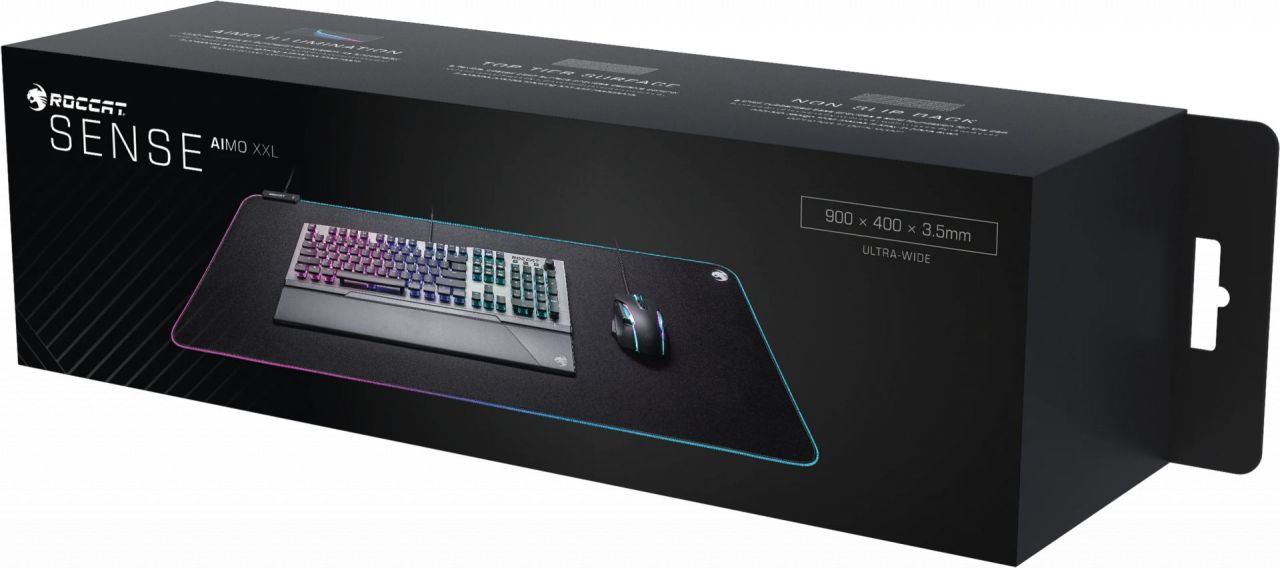 Roccat Sense AIMO XXL Egérpad Black Roccat Sense AIMO XXL Egérpad Black
