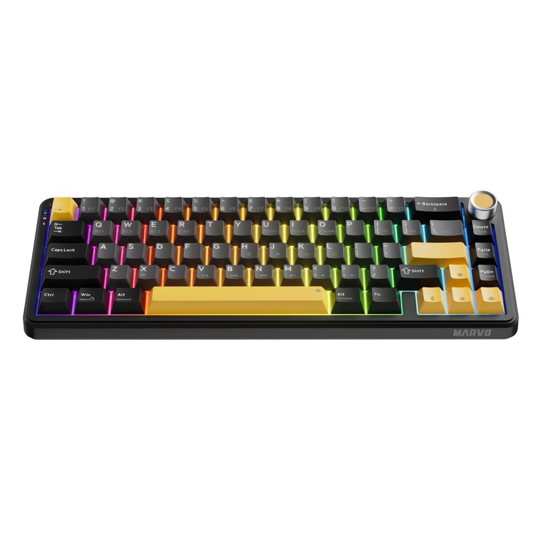 Marvo TITAN 65 Gaming Wireless Keyboard Black/Yellow US