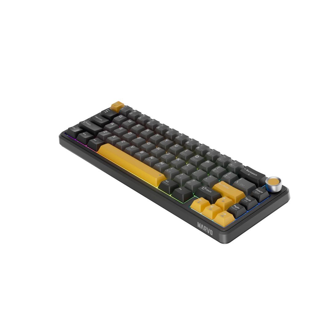 Marvo TITAN 65 Gaming Wireless Keyboard Black/Yellow US