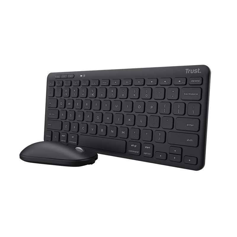Trust Lyra Multi Device Wireless Keyboard & Mouse Black US Trust Lyra Multi Device Wireless Keyboard & Mouse Black US