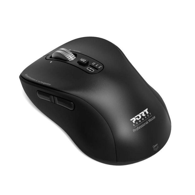 Port Designs 900707CW Wireless Rechargeable Bluetooth Expert Mouse Black