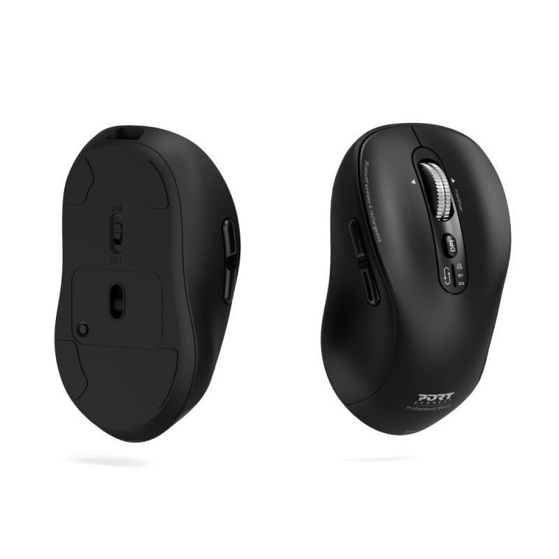 Port Designs 900707CW Wireless Rechargeable Bluetooth Expert Mouse Black