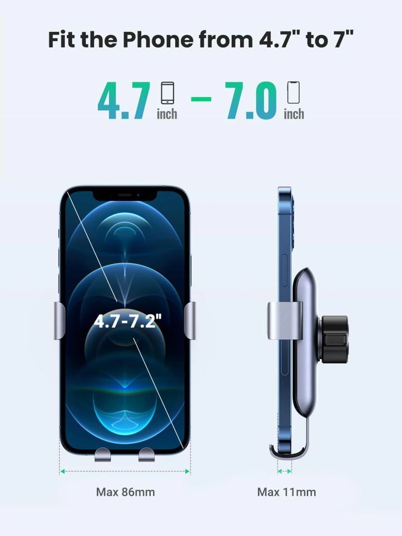 UGREEN LP274 Car Phone Holder Air Vent Gravity Mount Grey UGREEN LP274 Car Phone Holder Air Vent Gravity Mount Grey