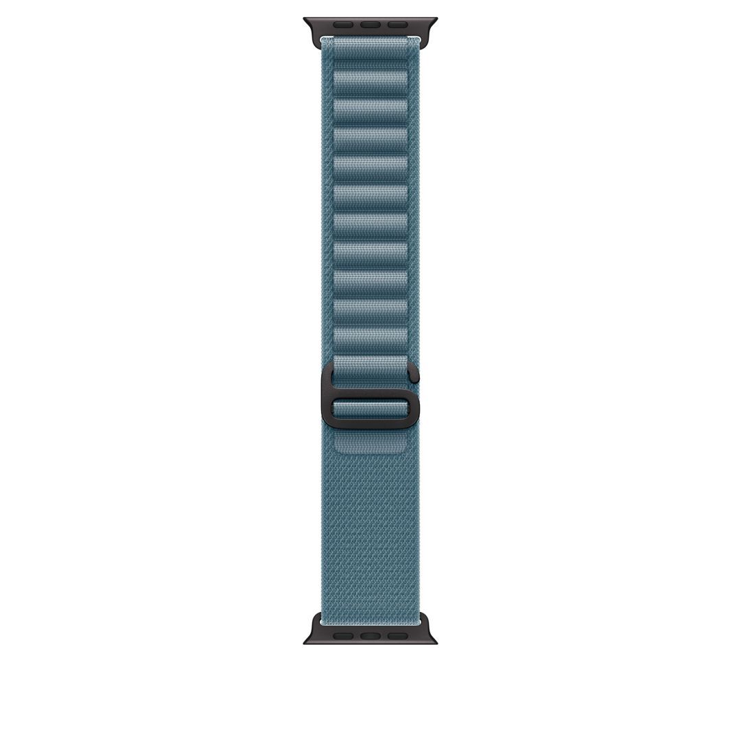 Apple Watch 49mm Loop: Medium Alpine Loop Black Titanium Finish Light Blue