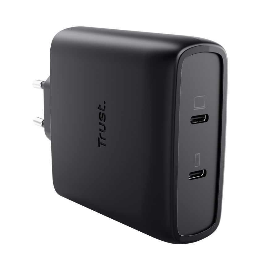 Trust Maxo 100W 2-Port USB-C GaN Charger Black