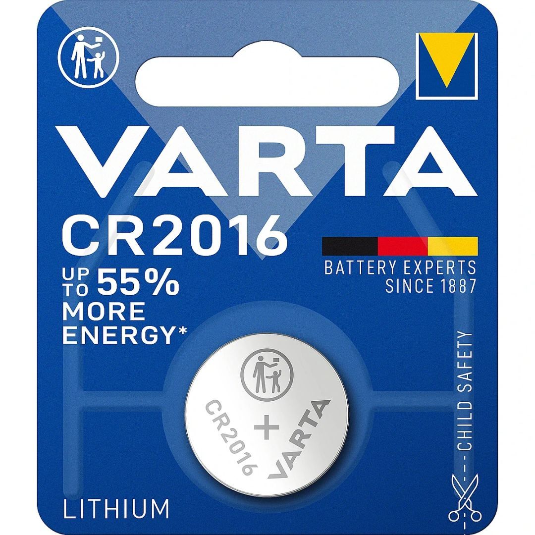 Varta CR2016 Lítium Gombelem 1db/csomag Varta CR2016 Lítium Gombelem 1db/csomag