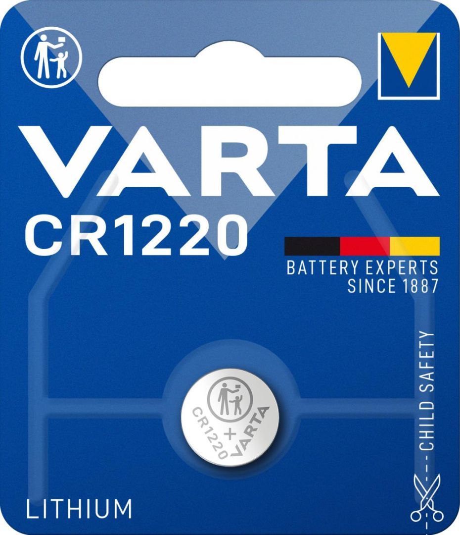 Varta CR1220 Lítium Gombelem 1db/csomag Varta CR1220 Lítium Gombelem 1db/csomag