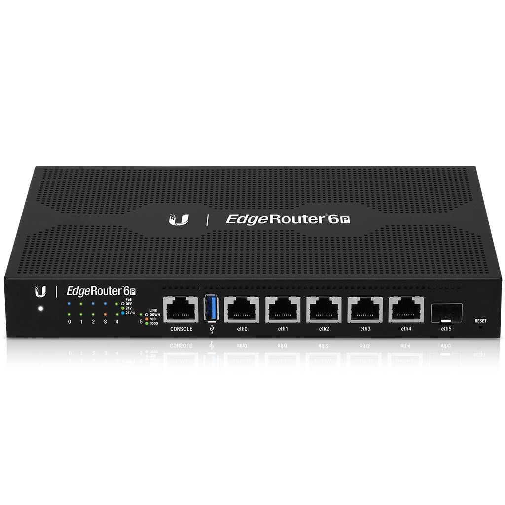 Ubiquiti EdgeRouter 6P 6-Port Gigabit Router with 1 SFP Port Ubiquiti EdgeRouter 6P 6-Port Gigabit Router with 1 SFP Port