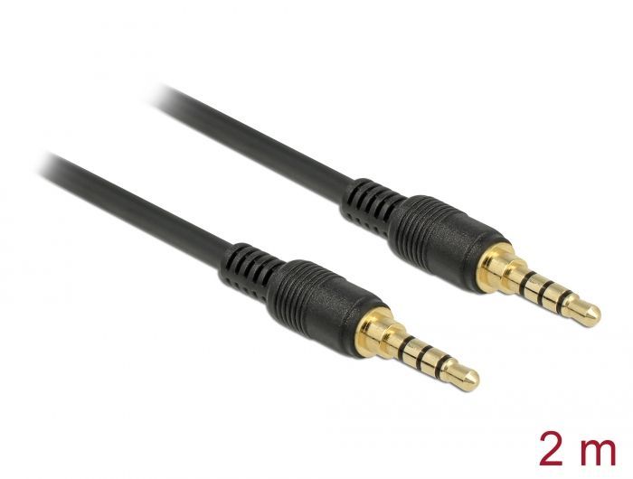 DeLock 3,5mm Jack cable 2m Black DeLock 3,5mm Jack cable 2m Black