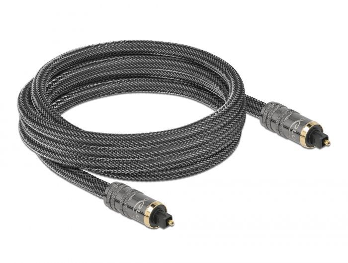 DeLock Toslink male - male Standard Cable 3m Anthracite DeLock Toslink male - male Standard Cable 3m Anthracite