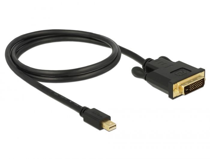 DeLock Mini Displayport 1.1 male > DVI-D (Single Link) male 1m Cable DeLock Mini Displayport 1.1 male > DVI-D (Single Link) male 1m Cable