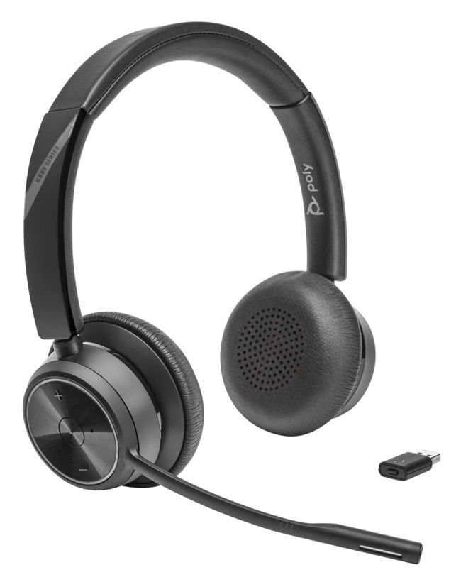 Poly Plantronics Savi 7320 UC USB-A/USB-C DECT Headset Black Poly Plantronics Savi 7320 UC USB-A/USB-C DECT Headset Black