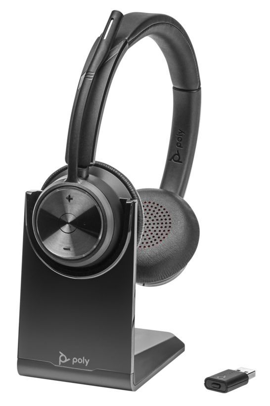 Poly Plantronics Savi 7320 UC USB-A/USB-C DECT Headset Black Poly Plantronics Savi 7320 UC USB-A/USB-C DECT Headset Black