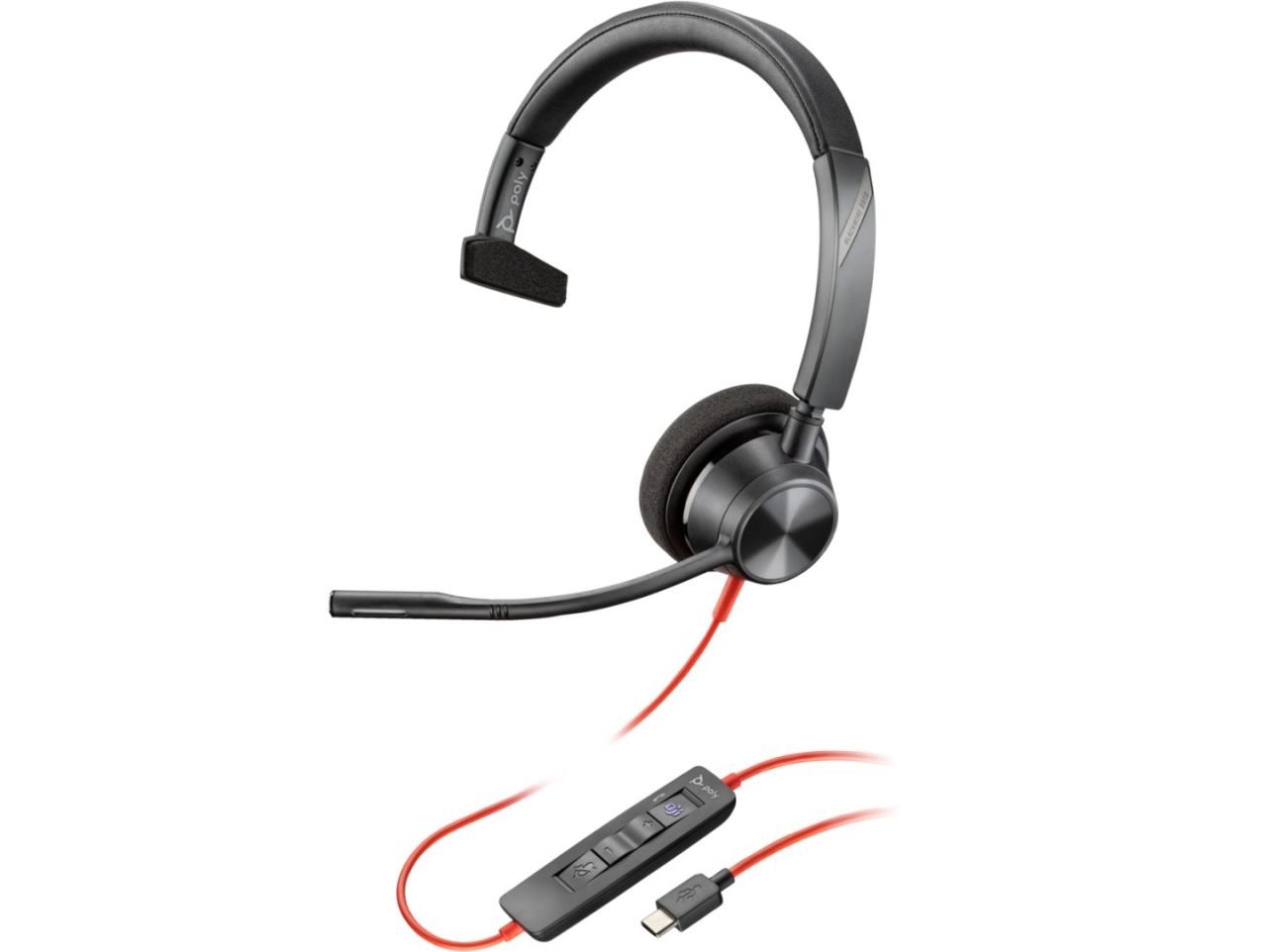 Poly Plantronics Blackwire C3310 USB-C/A Headset Black Poly Plantronics Blackwire C3310 USB-C/A Headset Black