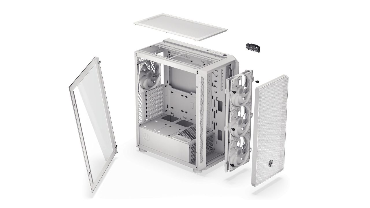 Endorfy Arx 500 ARGB Tempered Glass White