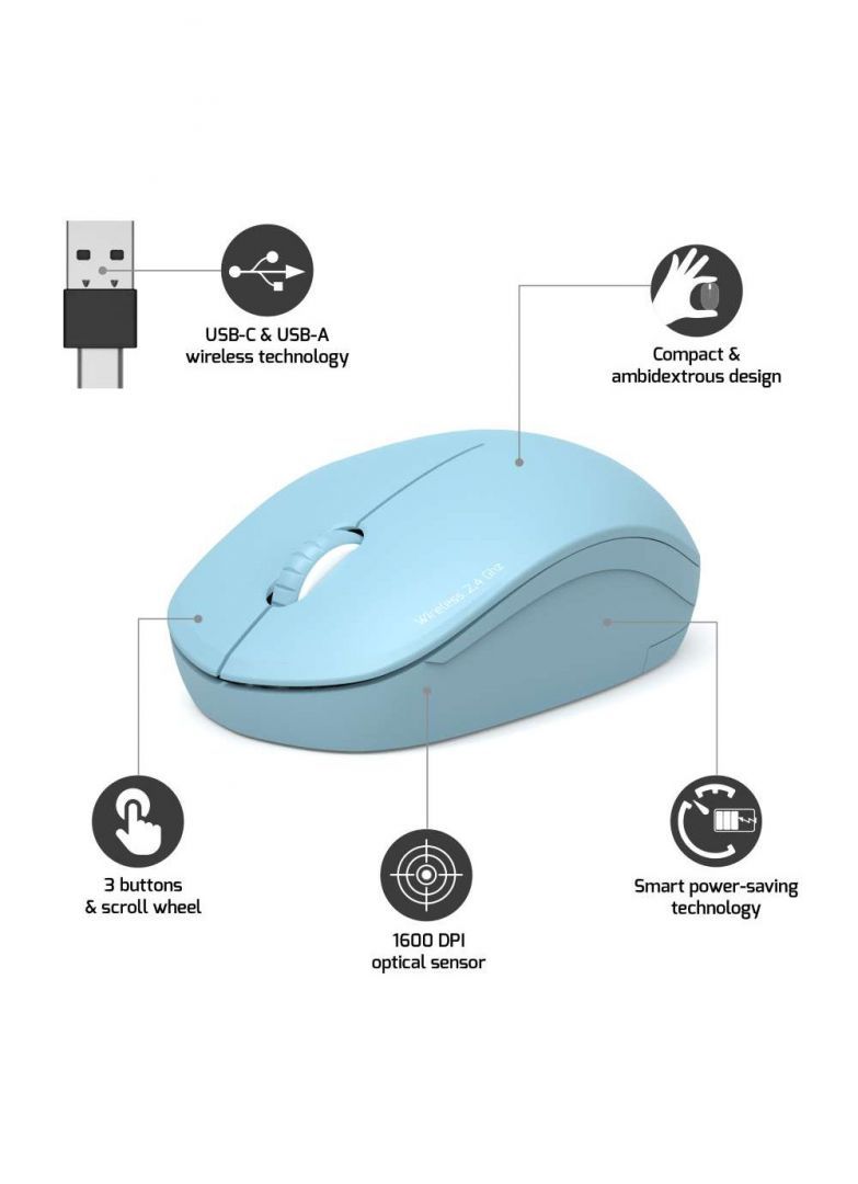 Port Designs Connect Wireless mouse Azur Port Designs Connect Wireless mouse Azur