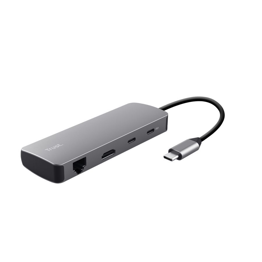 Trust Dalyx 8-in-1 Multiport Adapter Grey