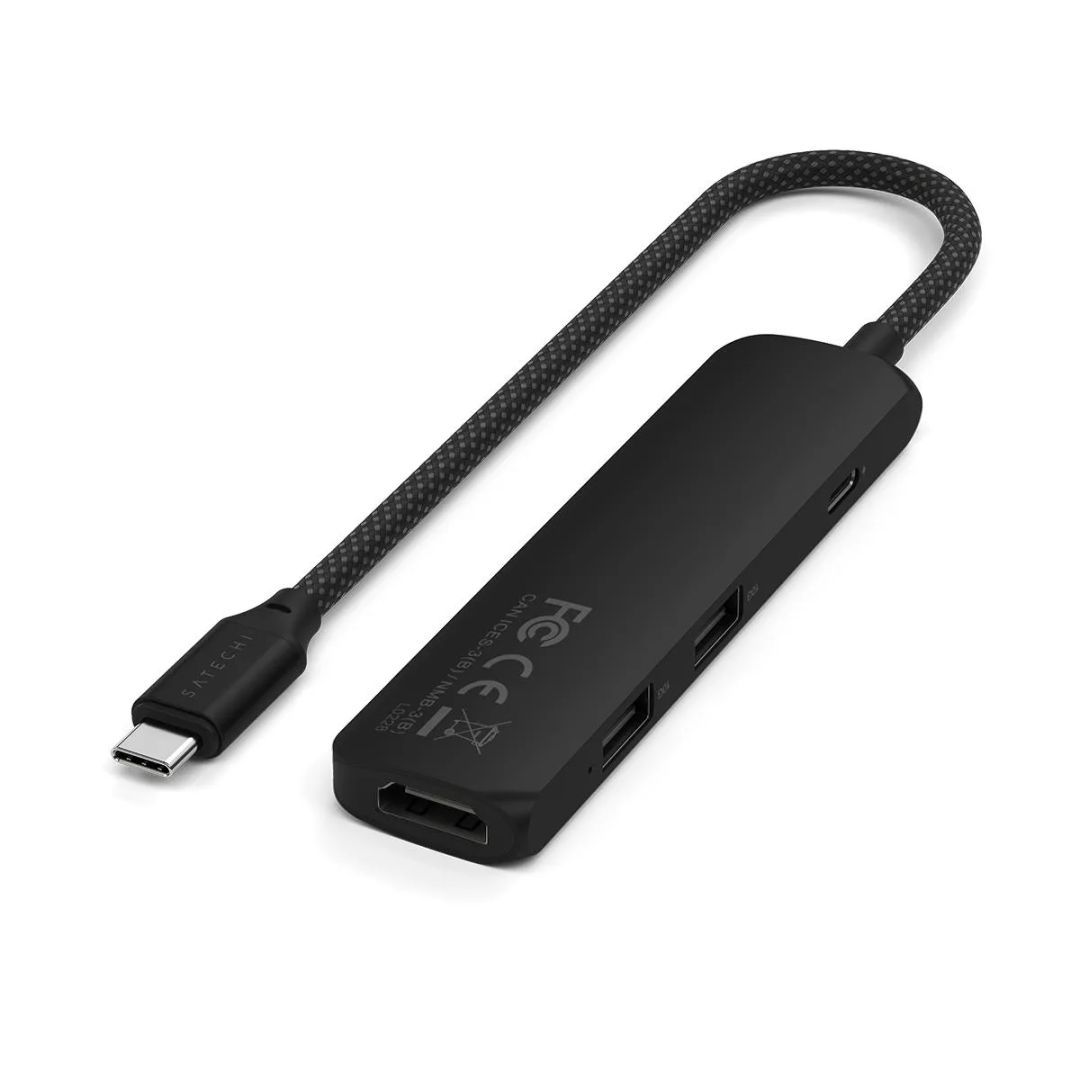 Satechi 4-in-1 USB-C Slim Multiport Adapter 4K Black Satechi 4-in-1 USB-C Slim Multiport Adapter 4K Black